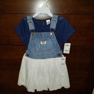NWT OshKosh 4T outfit with overalls & 2 shirts
